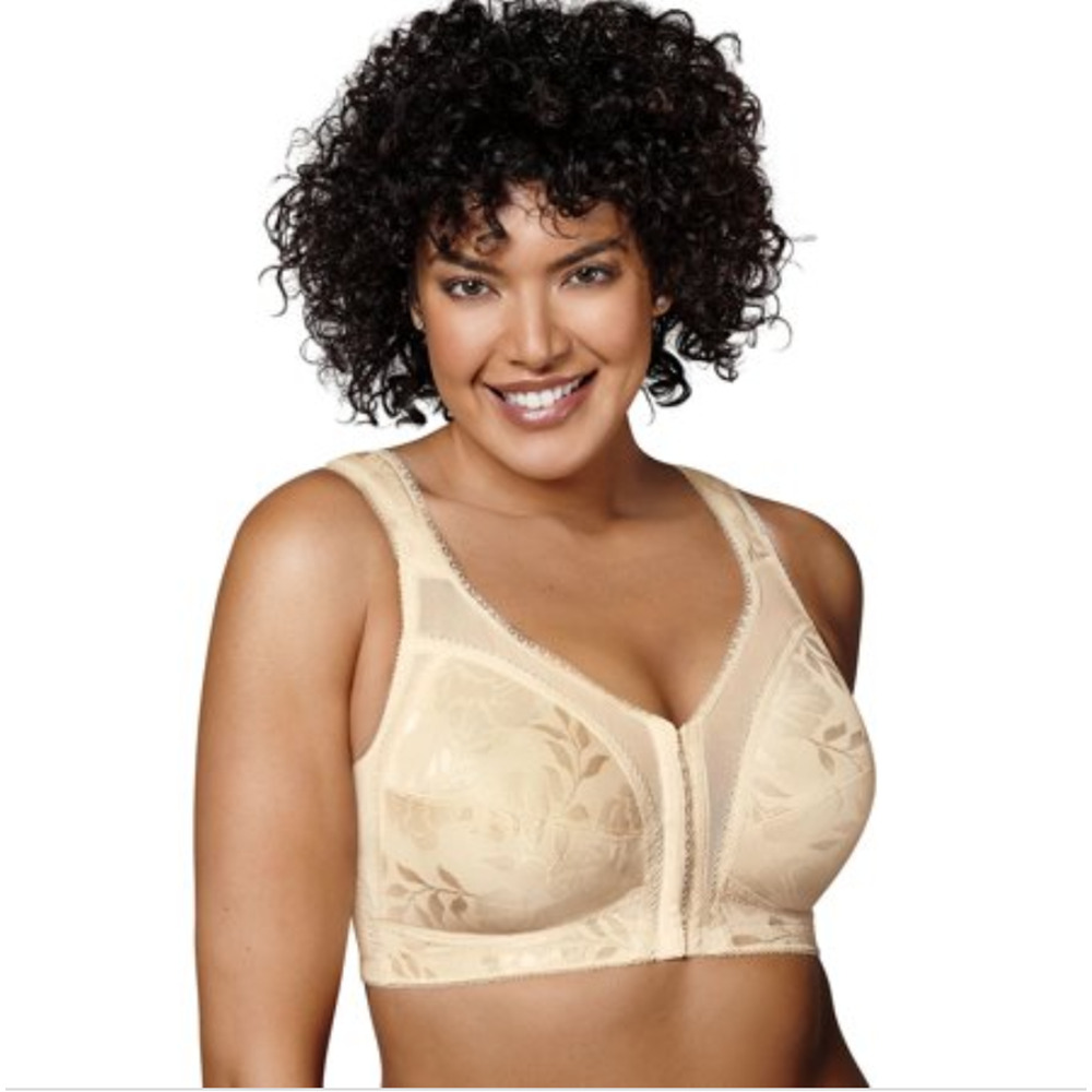 Playtex 18 Hour Supportive Flexible Back Wireless Bra Light Beige Size 38C